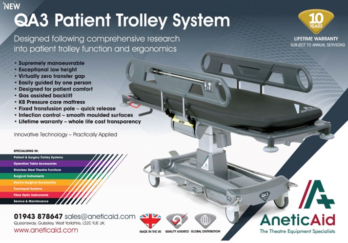 ANETIC AID QA3 PATIENT TROLLEY SYSTEM